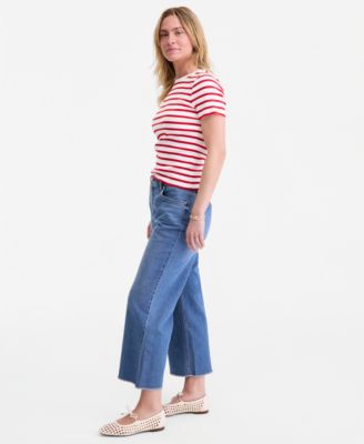 Women's Cropped Relaxed Flare Jeans