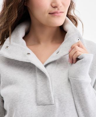 Women's French Terry Half-Snap Tunic