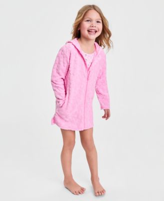Girls' 2-6X Textured Floral Terry Cover-Up