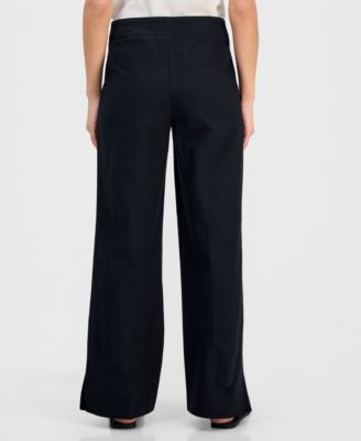 Women's Mid-Rise Pull-On Wide-Leg Pants