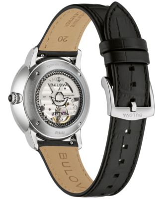 Men's Husdon Stetson Black Leather Strap Watch, 39mm