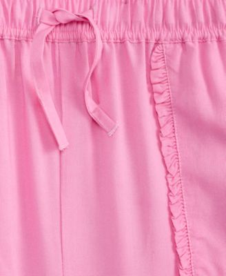 Girls' XS-XL Ruffled Wide-Leg Pants