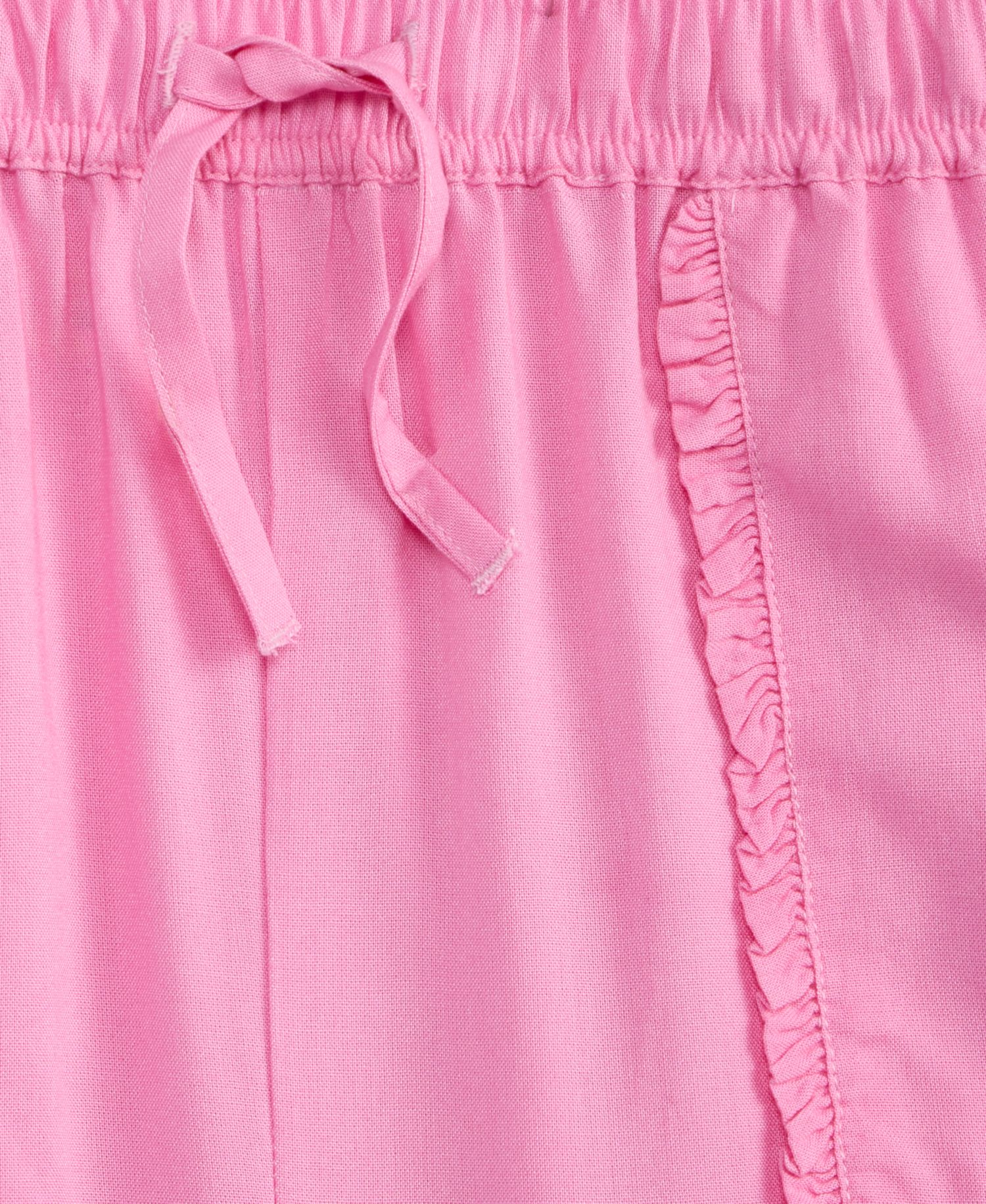 Girls' XS-XL Ruffled Wide-Leg Pants