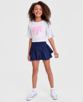Girls' 5-20 Butterfly Eyelet Shorts
