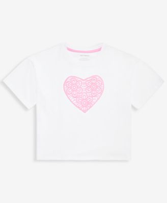 Girls' XS-XL Heart Relaxed Cropped Tee