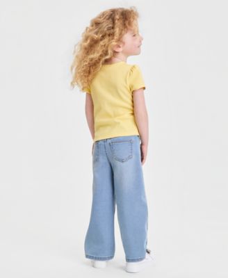 Girls' Toddler 2T-5T Ribbed Embroidered T-Shirt