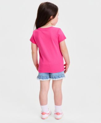 Girls' 12M-5T Crochet Flower Tee