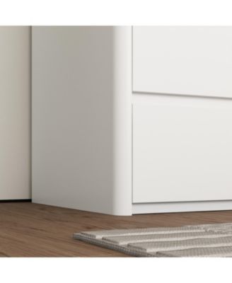 Large Wardrobe With 6-Door 2-Drawer，Bedroom Closet, Armoire, White