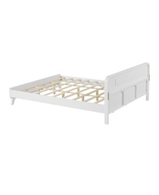 Solid Pine Wood Queen Bed Frame with Timeless Design