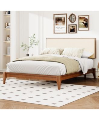 Streamdale Bamboo Platform Bed with Adjustable Headboard