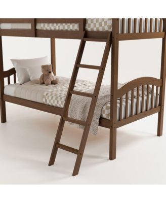 Long Horn Twin-Over-Twin Bunk Bed (Hazelnut)