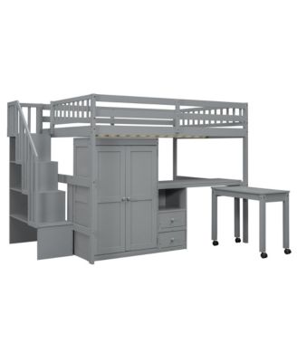  Loft Bed with Stairs & Storage - Multifunctional Kids Furniture