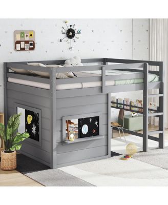 Streamdale Loft Bed with Slide, Bookshelf, Safety Rails