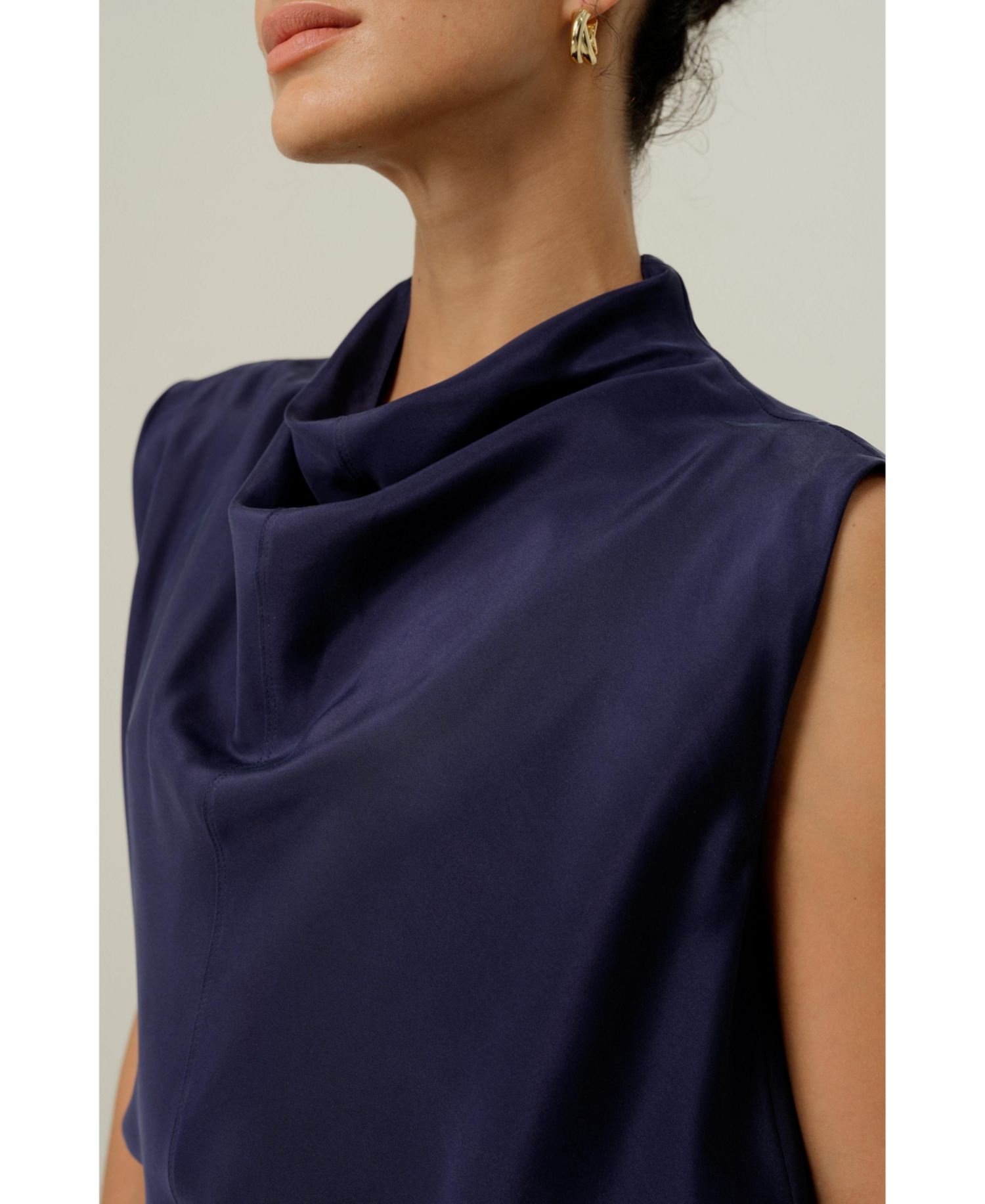 Women's Silk Habotai Sleeveless Top