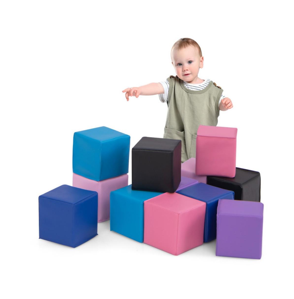 Hongge Soft Foam Play Blocks Set for Toddler Stacking and Sensory Learning