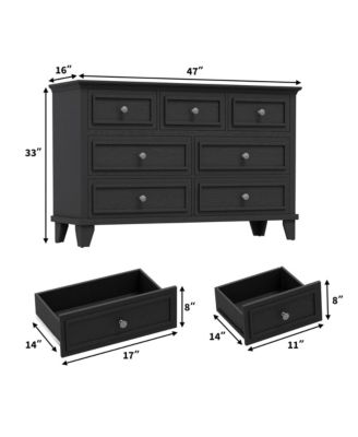 7 Drawer Dresser for Bedroom, Chest of Drawers with Deep Drawers
