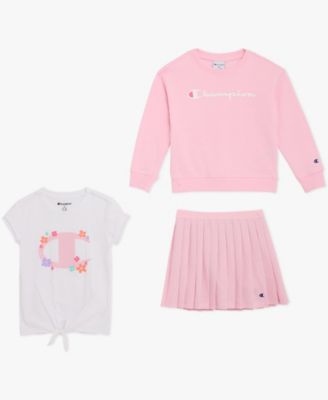 Girls' 4T-6X T-Shirt, Sweatshirt and Skort, 3-Piece Set