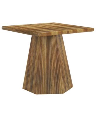 Square Dining Table for 4, 31.5-Inch Farmhouse Kitchen Table with Sturdy Pedestal Base for Kitchen & Dining Room & Living Room