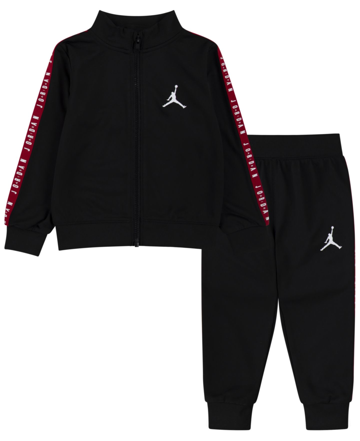 Комплект Jordan Air Tricot Full-Zip Jacket and Pants, 2-Piece Set для мальчиков-малышей, цвет: Чёрный — фото 7