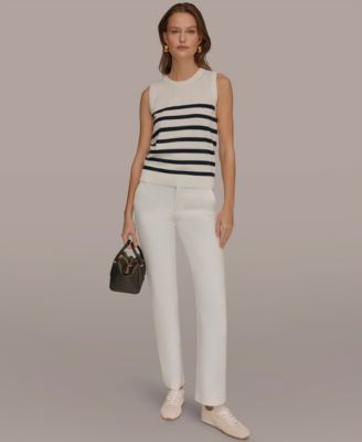 Women's Crew Neck Stripe Sweater