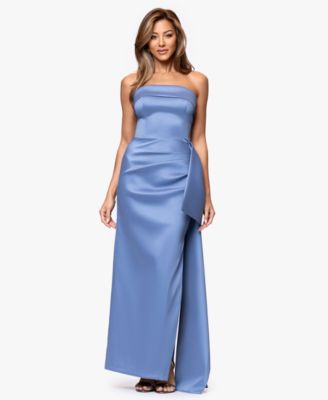 Women's Strapless Ruffle Long Dress