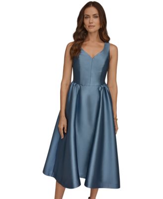 Women's Sleeveless V-Neck A-Line Midi Dress