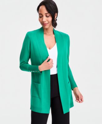 Women's Button-Sleeve Flyaway Cardigan Sweater