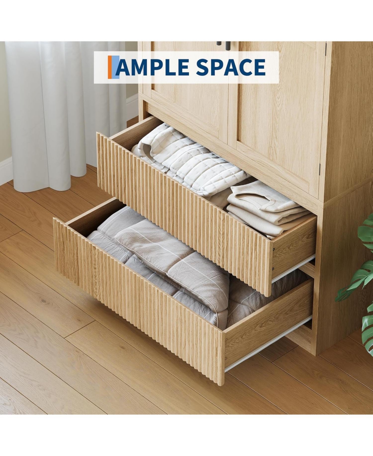 gaomon Bedroom Wooden Armoire Wardrobe Closet