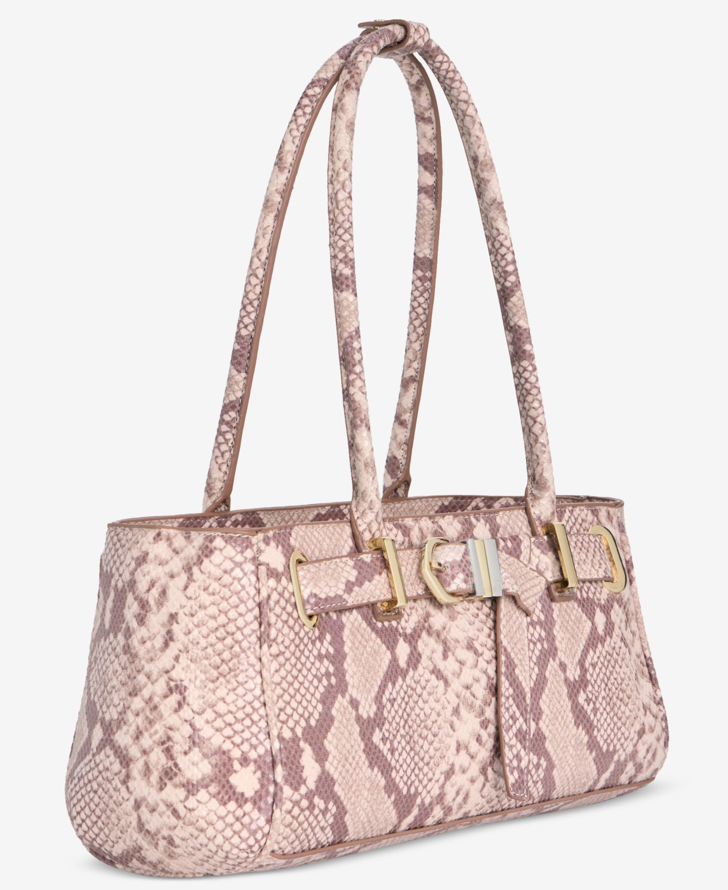Женская сумка I.N.C. International Concepts Zhuri Belted Snake Satchel, цвет: Тёплый карамельный — фото 2