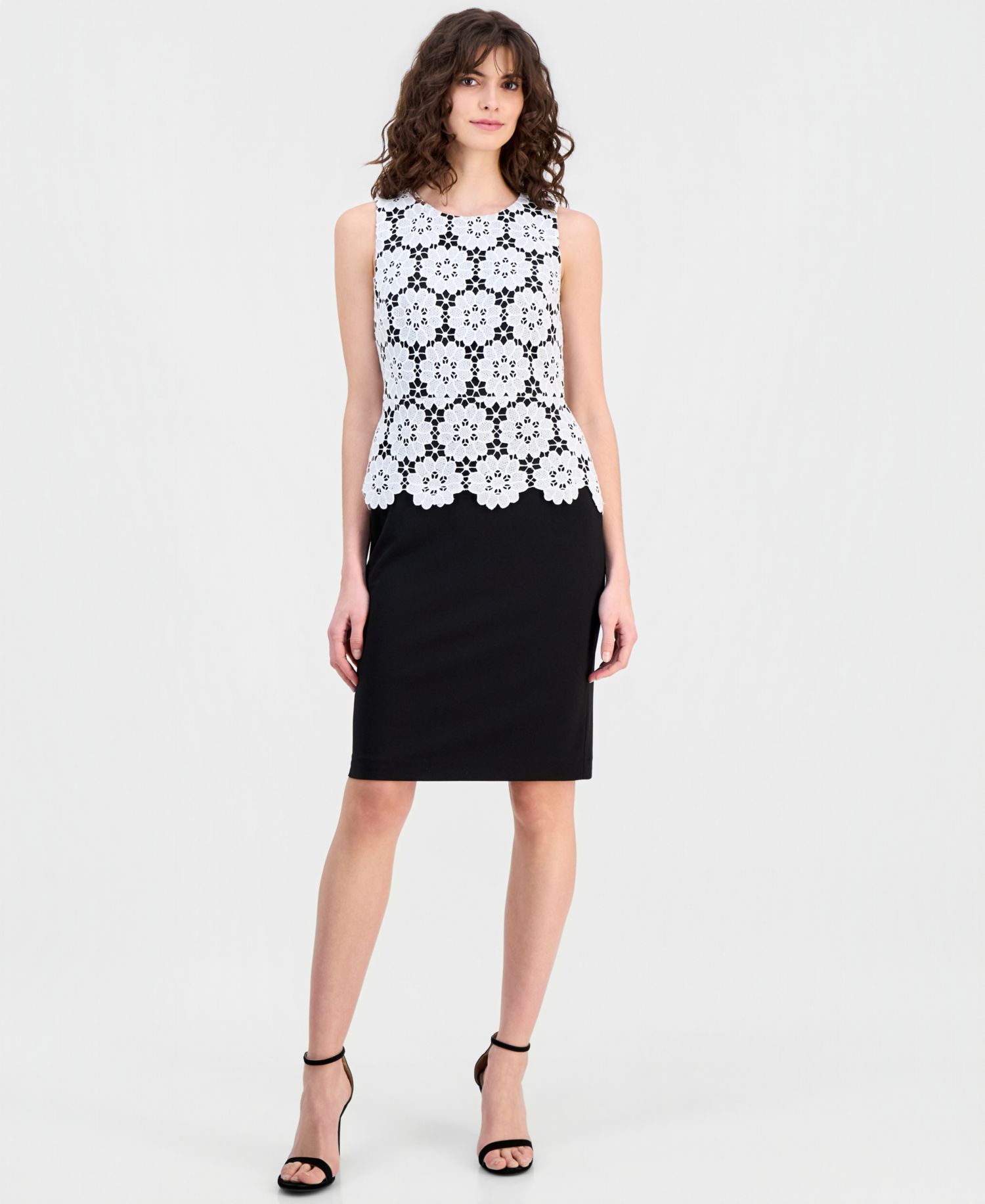 Women's Lace Sleeveless Sheath Dress