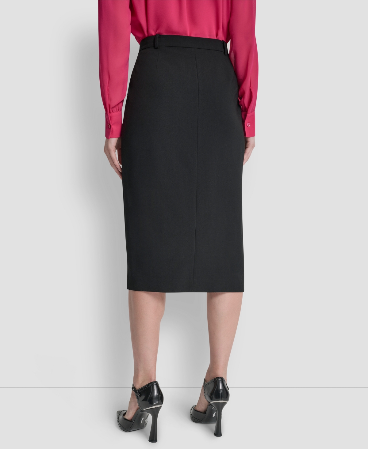 Dkny Women's Belted Midi Pencil Skirt