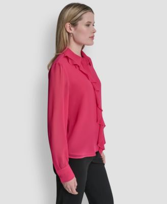 Women's Ruffled Long-Sleeve Shirt