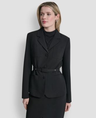 Women's Tailored Belted Blazer Jacket