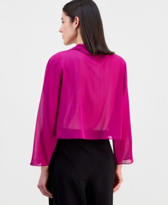 Women's Silk Sheer Open-Front Jacket