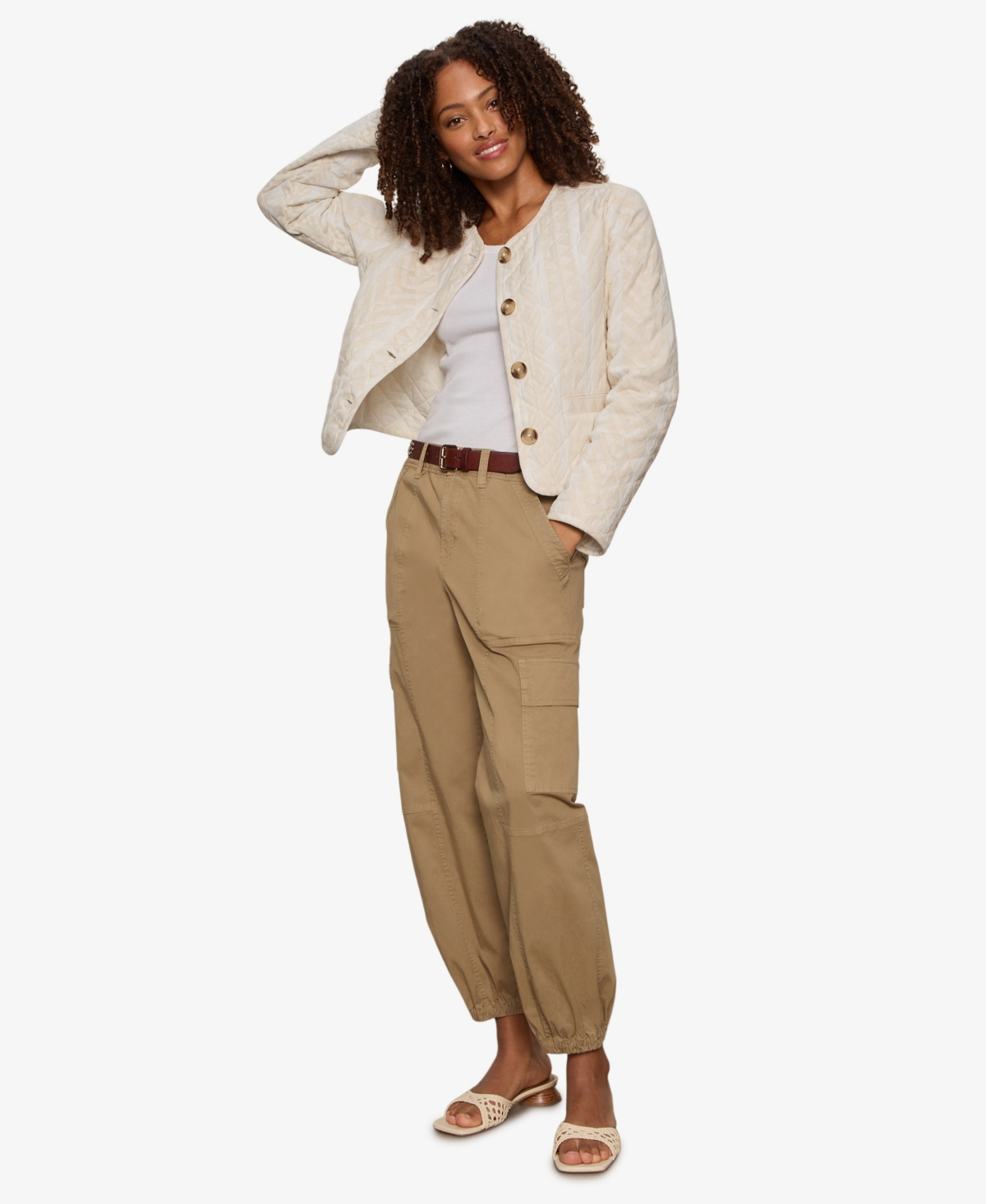 Sanctuary Women's Crafted Coco Quilted Button-Front Jacket