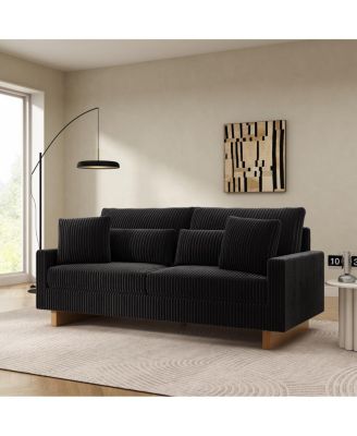 Modern Loveseat Sofa with Four Pillows