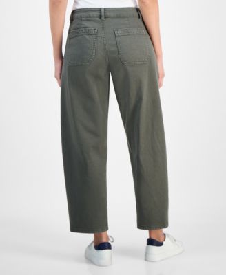 Women's Utility-Pocket Barrel Jeans