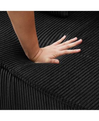  Modern U-Shaped Sectional Sofa with RGB LED Light Strip