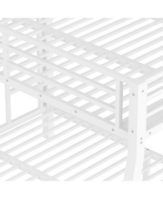  Metal Full XL over Queen Bunk Bed for Teens/Adults - Space-Saving, Noise Reduced, No Box Spring