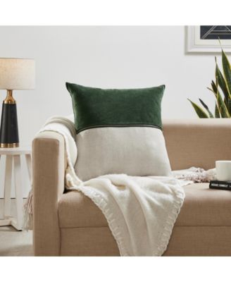 Layla Velvet Linen Zipper Throw Pillow Covers, 20"x 20", Set of 2