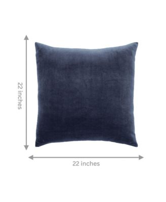 Aladdin Front and Back Solid Velvet Throw Pillow Covers, 22"x 22", Set of 2