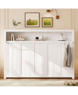 Twin Size Murphy Bed with Shelves