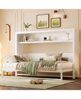 Twin Size Murphy Bed with Shelves