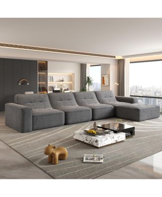  Modular Sectional Sofa Set w/ Ottoman, Tufted, Deep Seat, Chaise, Accent Chair