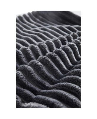 69" Cloud Sectional Couch, L-Shape & R-Shape Chaise, Deep Seat, Gray Plush Fabric