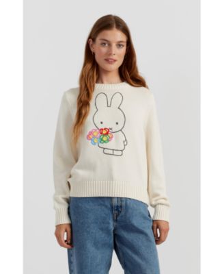 Women's Hand-Embroidered Miffy Sweater