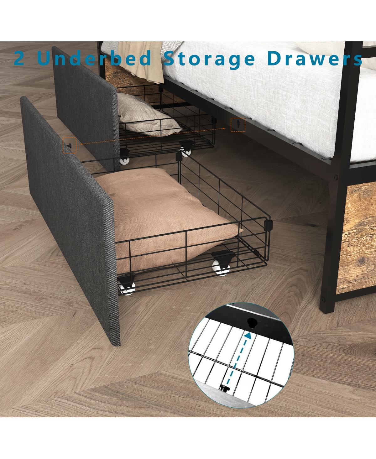 Streamdale Furniture Twin Daybed with Drawers and Charging Station