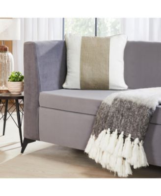 Maya Linen Stripe Throw Pillow Covers, 20"x 20", Set of 2