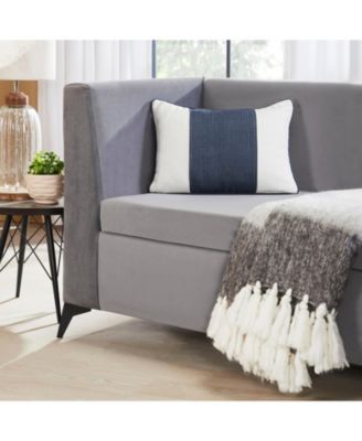 Maya Linen Stripe Lumbar Throw Pillow Covers, 14"x 20", Set of 2