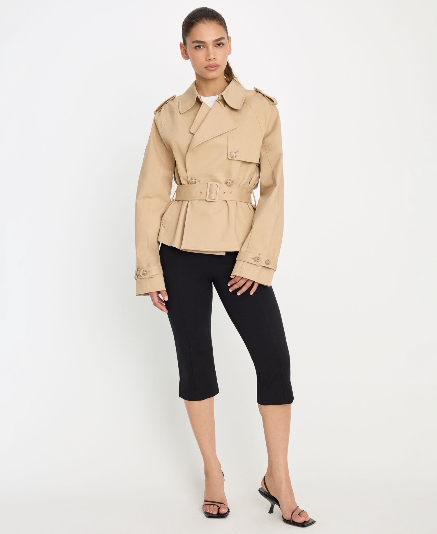 Women's Cropped Trench Jacket